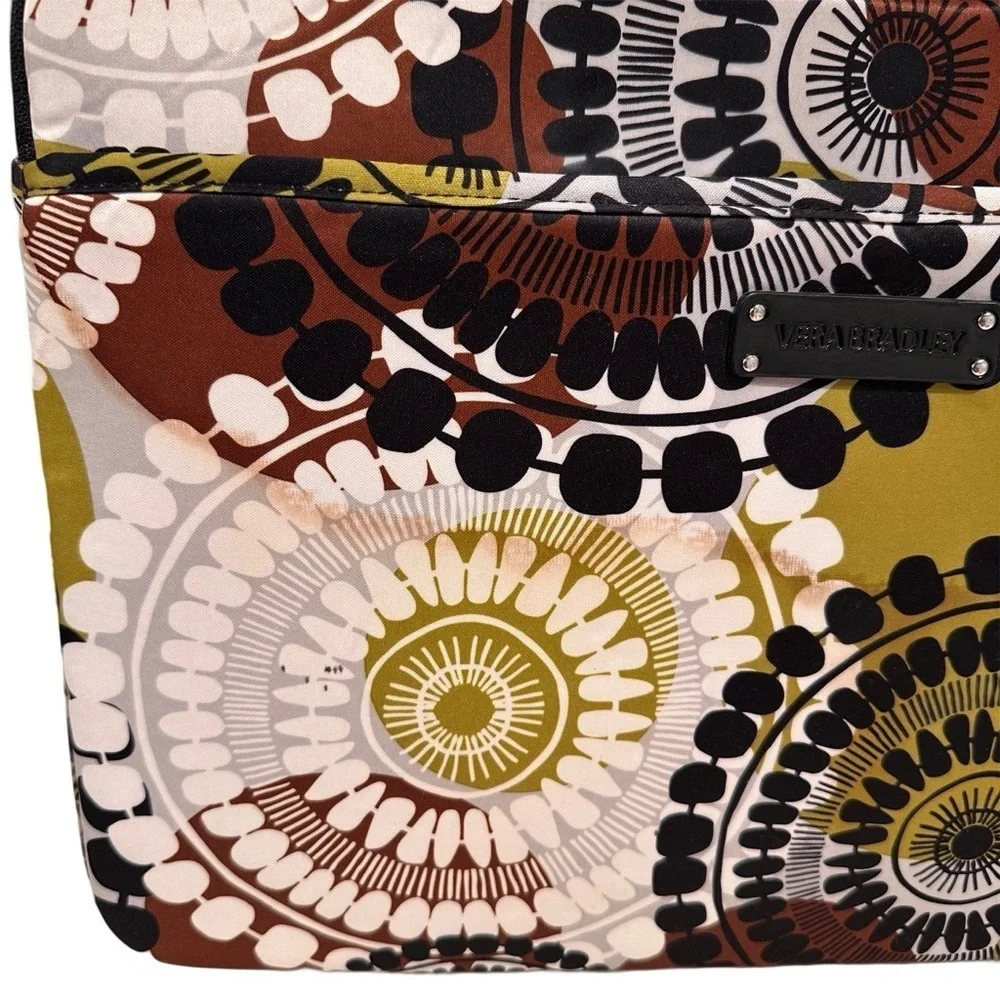 Vera Bradley Neoprene Padded Laptop Sleeve Cocoa Moss Pattern 15”Laptop GUC